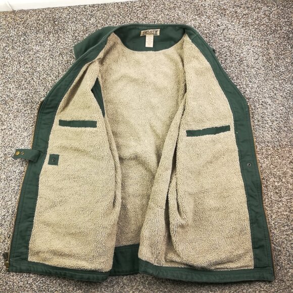 Duluth Trading Co Vest Canvas Mens 2XL Tall Iron Range Fire Hose Sherpa Lined - Picture 3 of 8